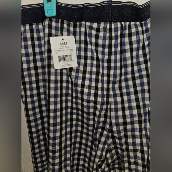 George Men's NWT Sleep Pajama Relax pj Pants Sleepwear Plaid Pattern Medium M bl - Picture 4 of 6